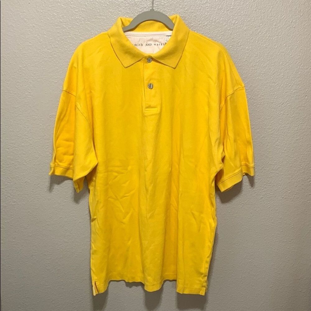smith AND Watkins Vibrant Yellow Polo Shirt with Classic Collar
